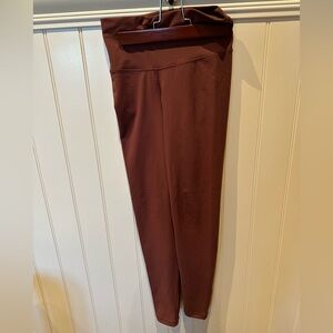 NIYAMA SOL Ladies Women’s Size Extra Small Solid Brown Leggings Yoga Pan…